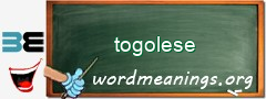 WordMeaning blackboard for togolese